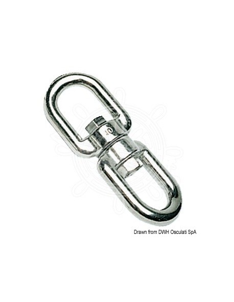 Girella in acciaio inox a doppio occhio
